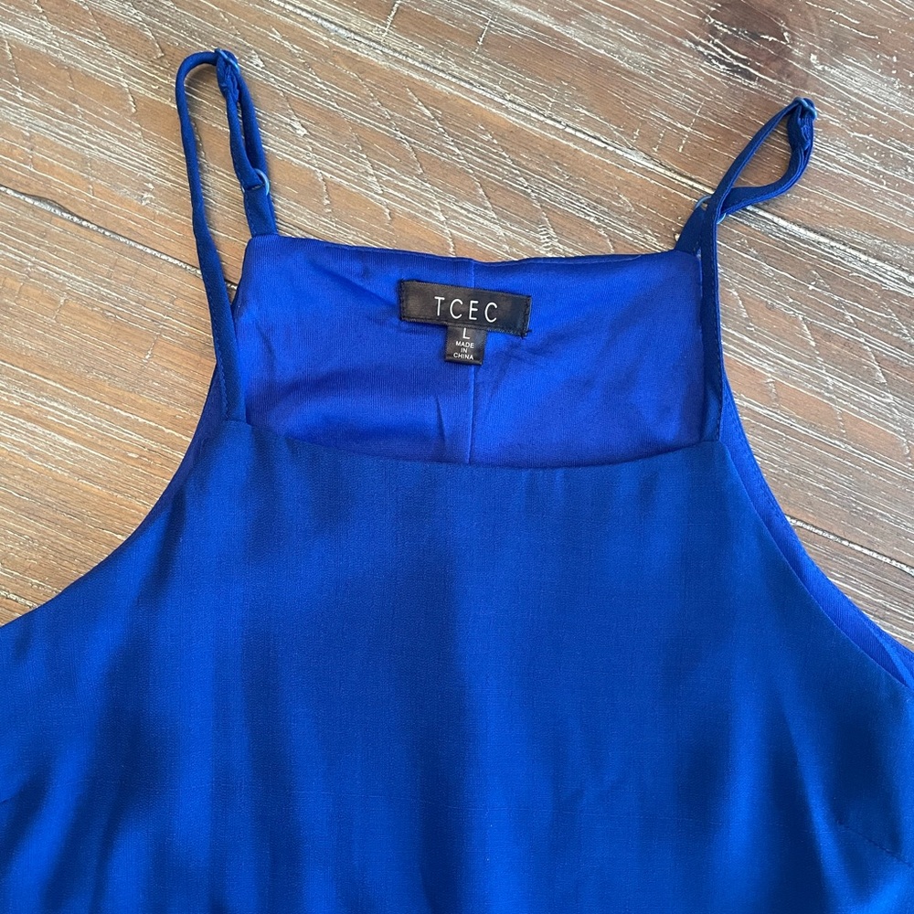 Women’s Blue TCEC Dress size large - Picture 2 of 5